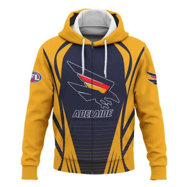 Adelaide Crows AFL Exclusive Logo Zipper Hoodie QTVA280625AFL05ADEL-ZHD - Image 2