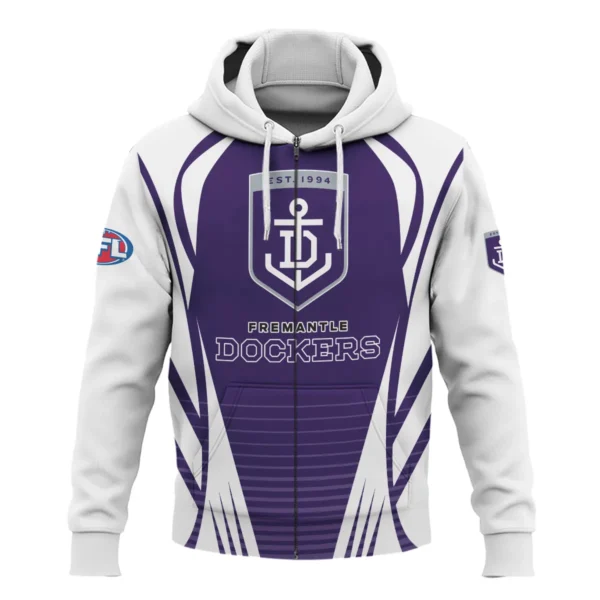 Fremantle Dockers AFL Exclusive Logo Zipper Hoodie QTVA280625AFL05FRE-ZHD - Image 2