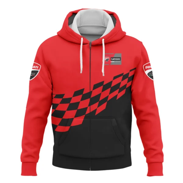 Ducati Lenovo Team Exclusive Logo Zipper Hoodie QTVAGP100625A11DUC-ZHD - Image 2