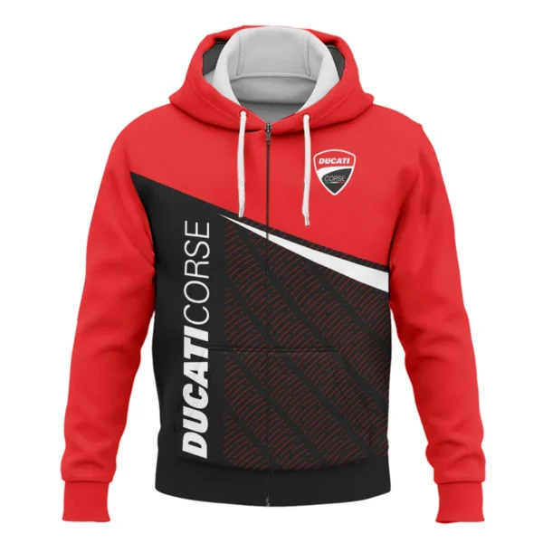 Ducati Lenovo Team Exclusive Logo Zipper Hoodie QTVAGP110625A12DUC-ZHD - Image 2