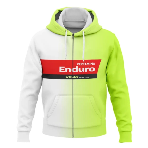 VR46 Racing Team Exclusive Logo Zipper Hoodie QTVAGP130625A19VR46-ZHD - Image 2