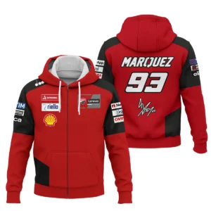 Marc Márquez Ducati Lenovo Team Exclusive Logo Zipper Hoodie QTMTGP140525A2-ZHD