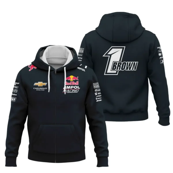 Will Brown Red Bull Ampol Racing Exclusive Logo Zipper Hoodie QTRB140525A4-ZHD