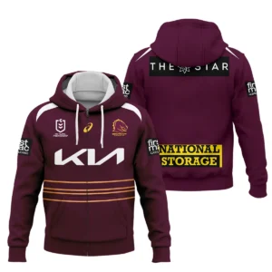 Brisbane Broncos NRL Exclusive Logo Zipper Hoodie QTVA050625NRL01BRI-ZHD