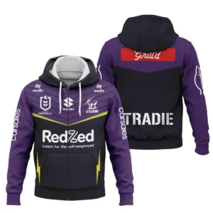 Melbourne Storm NRL Exclusive Logo Zipper Hoodie QTVA050625NRL01MEL-ZHD