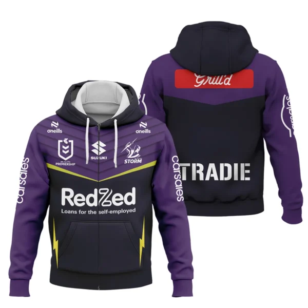 Melbourne Storm NRL Exclusive Logo Zipper Hoodie QTVA050625NRL01MEL-ZHD