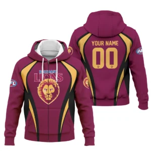 Brisbane Lions AFL Exclusive Logo Zipper Hoodie QTVA250625AFL03BL-ZHD