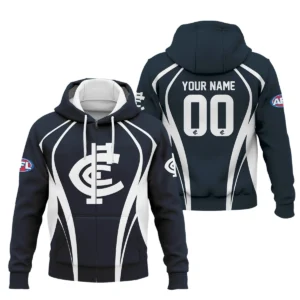 Carlton Blues AFL Exclusive Logo Zipper Hoodie QTVA250625AFL03CARL-ZHD