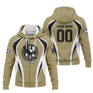 Collingwood Magpies AFL Exclusive Logo Zipper Hoodie QTVA250625AFL03COLL-ZHD