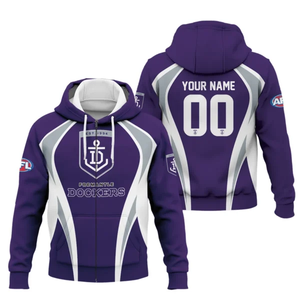 Fremantle Dockers AFL Exclusive Logo Zipper Hoodie QTVA250625AFL03FRE-ZHD