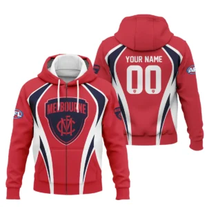 Melbourne Demons AFL Exclusive Logo Zipper Hoodie QTVA250625AFL03MELB-ZHD
