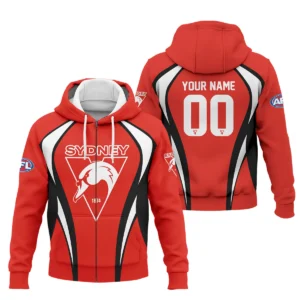 Sydney Swans AFL Exclusive Logo Zipper Hoodie QTVA250625AFL03SYD-ZHD