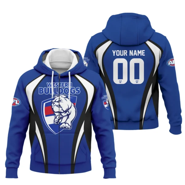 Western Bulldogs AFL Exclusive Logo Zipper Hoodie QTVA250625AFL03WB-ZHD