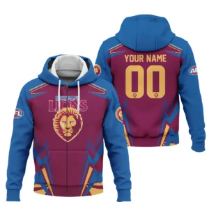 Brisbane Lions AFL Exclusive Logo Zipper Hoodie QTVA270625AFL04BL-ZHD