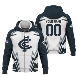 Carlton Blues AFL Exclusive Logo Zipper Hoodie QTVA270625AFL04CARL-ZHD