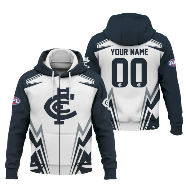 Carlton Blues AFL Exclusive Logo Zipper Hoodie QTVA270625AFL04CARL-ZHD