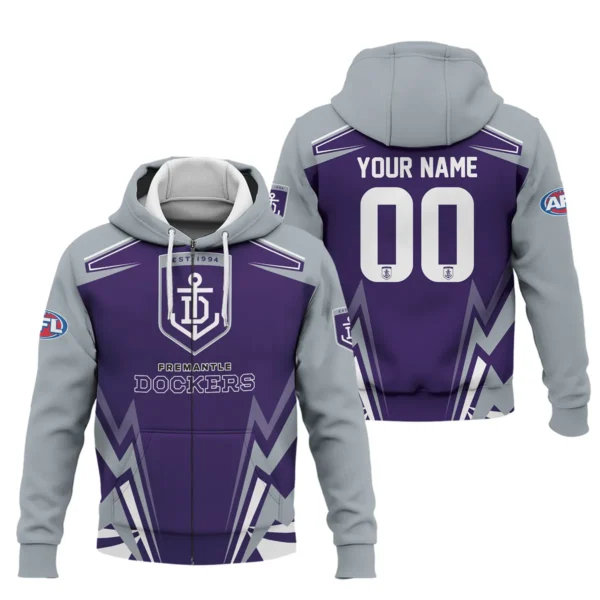 Fremantle Dockers AFL Exclusive Logo Zipper Hoodie QTVA270625AFL04FRE-ZHD