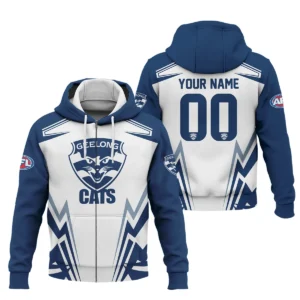 Geelong Cats AFL Exclusive Logo Zipper Hoodie QTVA270625AFL04GEEL-ZHD