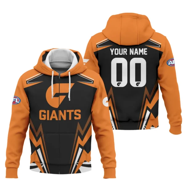 GWS Giants AFL Exclusive Logo Zipper Hoodie QTVA270625AFL04GWS-ZHD