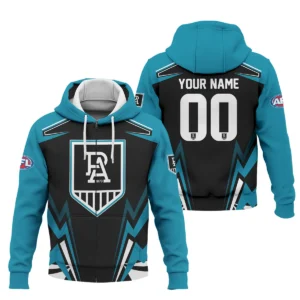 Port Adelaide Power AFL Exclusive Logo Zipper Hoodie QTVA270625AFL04PORT-ZHD