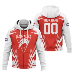 Sydney Swans AFL Exclusive Logo Zipper Hoodie QTVA270625AFL04SYD-ZHD
