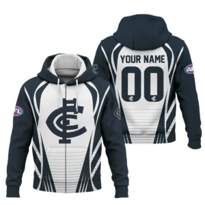 Carlton Blues AFL Exclusive Logo Zipper Hoodie QTVA280625AFL05CARL-ZHD