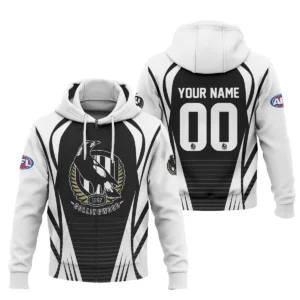 Collingwood Magpies AFL Exclusive Logo Zipper Hoodie QTVA280625AFL05COLL-ZHD