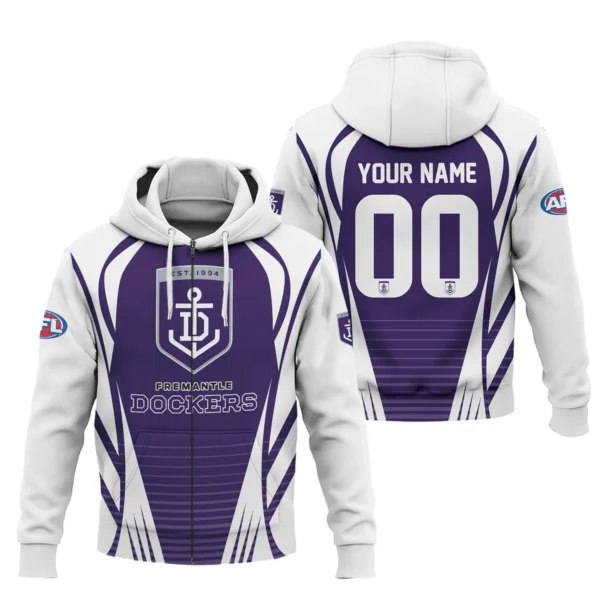Fremantle Dockers AFL Exclusive Logo Zipper Hoodie QTVA280625AFL05FRE-ZHD