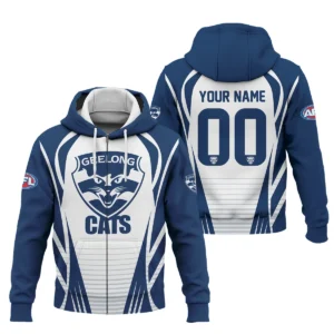 Geelong Cats AFL Exclusive Logo Zipper Hoodie QTVA280625AFL05GEEL-ZHD