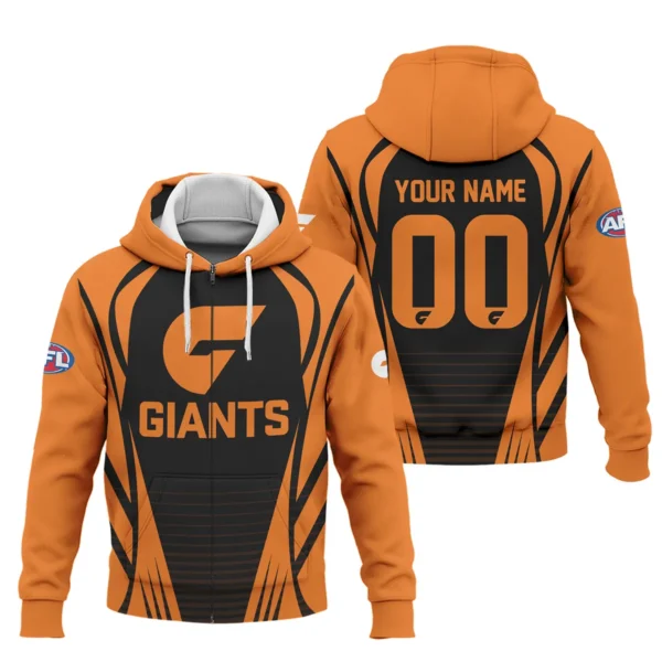 GWS Giants AFL Exclusive Logo Zipper Hoodie QTVA280625AFL05GWS-ZHD