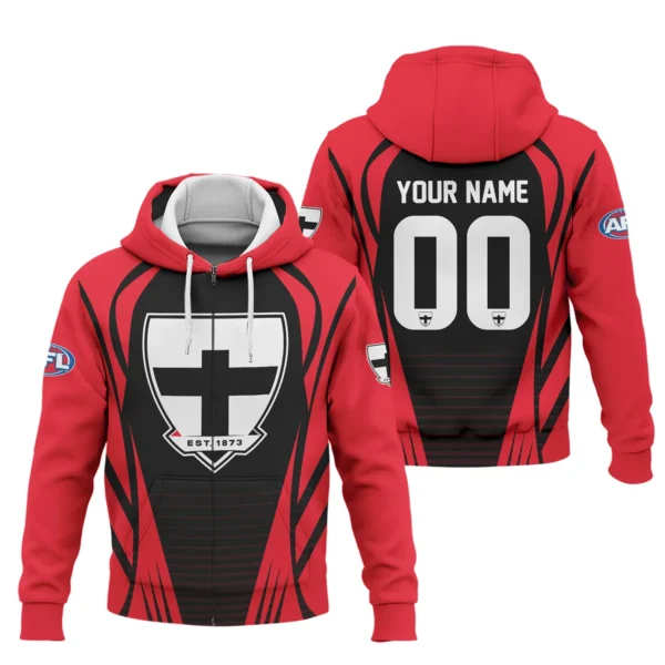 St Kilda Saints AFL Exclusive Logo Zipper Hoodie QTVA280625AFL05STK-ZHD