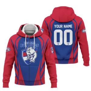 Western Bulldogs AFL Exclusive Logo Zipper Hoodie QTVA280625AFL05WB-ZHD