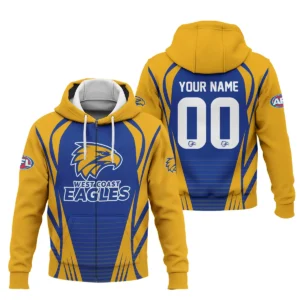 West Coast Eagles AFL Exclusive Logo Zipper Hoodie QTVA280625AFL05WCE-ZHD