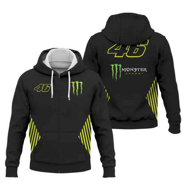 VR46 Racing Team Exclusive Logo Zipper Hoodie QTVAGP120625A17VR46-ZHD