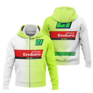 VR46 Racing Team Exclusive Logo Zipper Hoodie QTVAGP130625A20VR46-ZHD