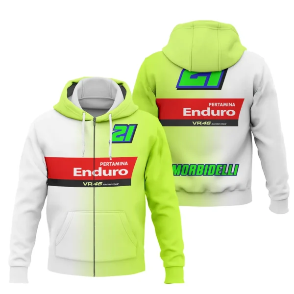 VR46 Racing Team Exclusive Logo Zipper Hoodie QTVAGP130625A20VR46-ZHD