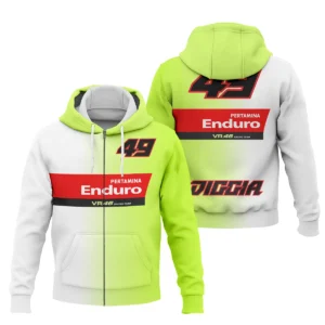 VR46 Racing Team Exclusive Logo Zipper Hoodie QTVAGP130625A22VR46-ZHD