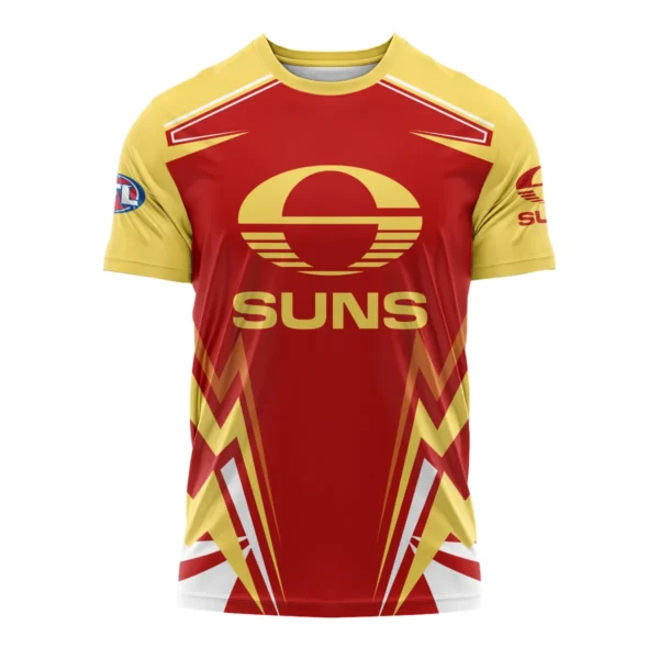 Gold Coast SUNS AFL Exclusive Logo T-shirt QTVA270625AFL04GCFC-TS - Image 2