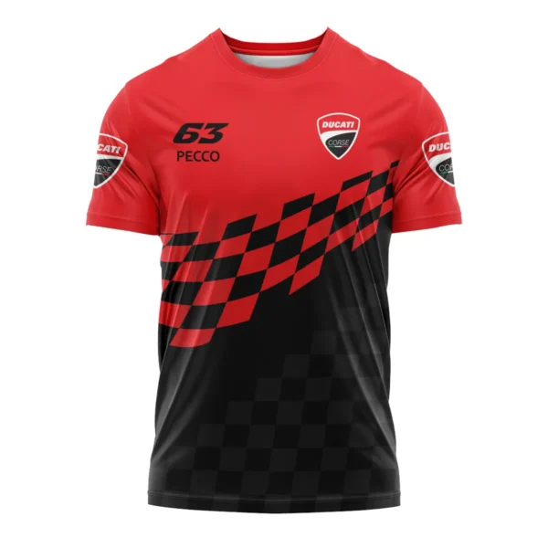 Francesco Bagnaia Ducati Lenovo Team Exclusive Logo T-shirt QTVAGP100625A9DUC-TS - Image 2
