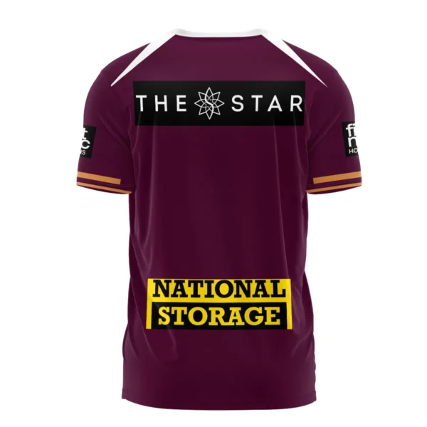 Brisbane Broncos NRL Exclusive Logo T-shirt QTVA050625NRL01BRI-TS - Image 3