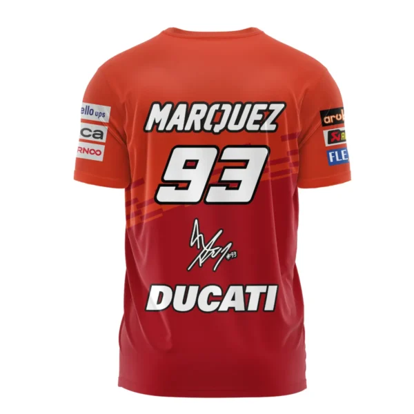 Marc Márquez Ducati Lenovo Team Exclusive Logo T-shirt QTVAGP060625A4DUC-TS - Image 3