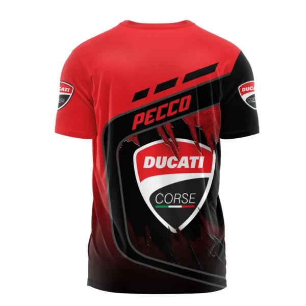 Francesco Bagnaia Ducati Lenovo Team Exclusive Logo T-shirt QTVAGP060625A7DUC-TS - Image 3