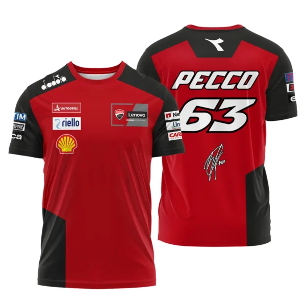 Francesco Bagnaia Ducati Lenovo Team Exclusive Logo T-shirt QTMTGP140525A3-TS