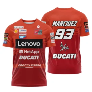 Marc Márquez Ducati Lenovo Team Exclusive Logo T-shirt QTVAGP060625A4DUC-TS