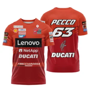 Francesco Bagnaia Ducati Lenovo Team Exclusive Logo T-shirt QTVAGP060625A5DUC-TS