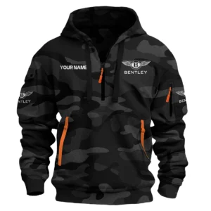 Bentley Exclusive Logo Hoodie Half Zipper Car QTCAR180605A1BEN - Black