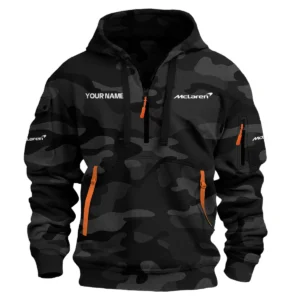 McLaren Exclusive Logo Hoodie Half Zipper Car QTCAR180605A1MCL - Black