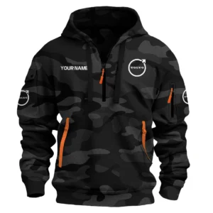 Volvo Exclusive Logo Hoodie Half Zipper Car QTCAR180605A1VOL - Black
