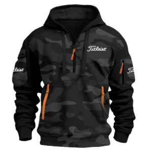 Titleist Exclusive Logo Hoodie Half Zipper Golf QTGF210525A4TL - Black