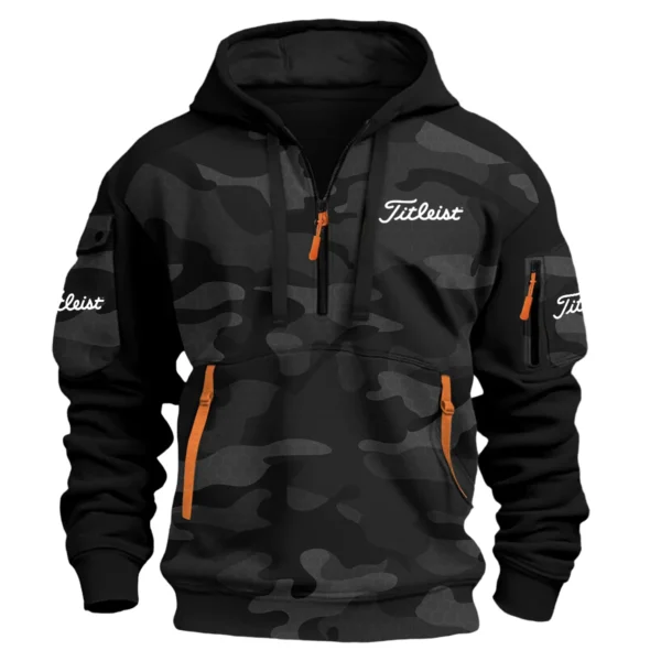 Titleist Exclusive Logo Hoodie Half Zipper Golf QTGF210525A4TL - Black